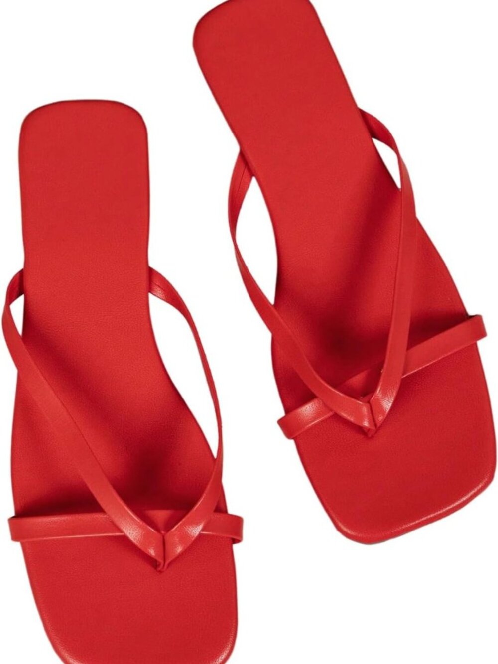 Chic Square Toe Strappy Flat Sandals | Dressy Flip Flops for Summer Style